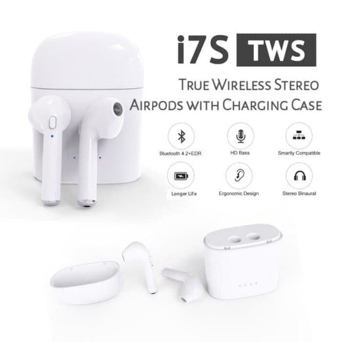 Headset Bluetooth TWS F9 + POWERBANK LED TRUE WIRELESS I7S Full Bass Headphone Berkualitas Terlaris 