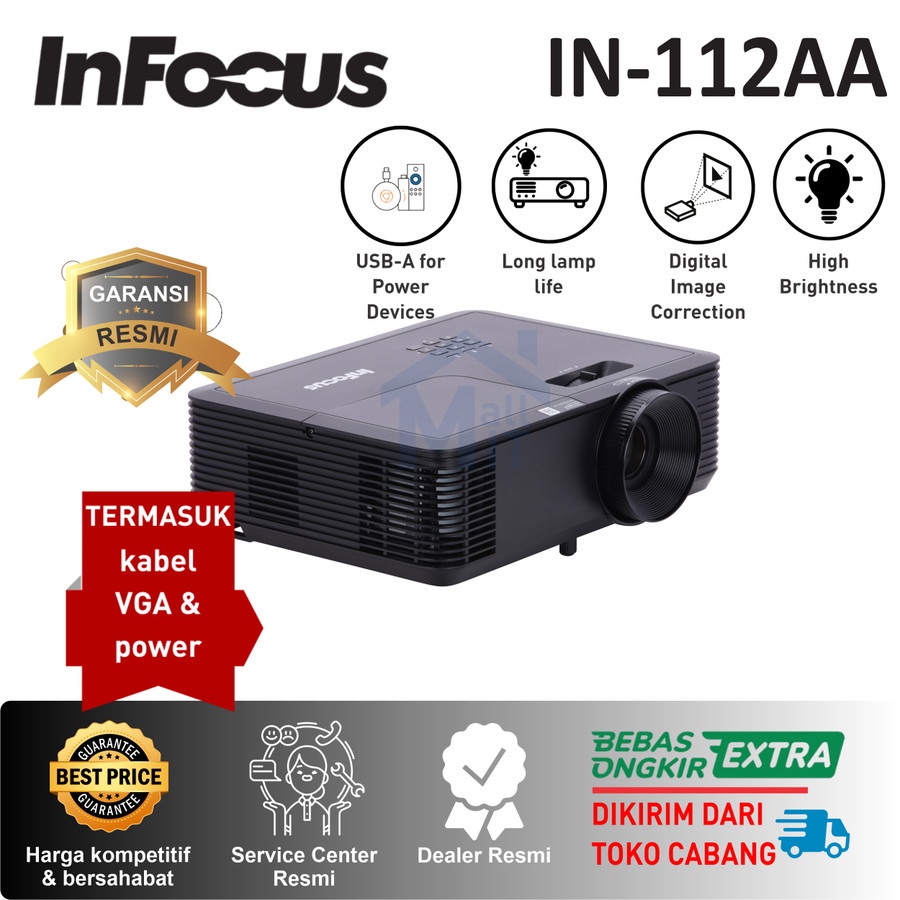 PROYEKTOR INFOCUS IN112AA INFOCUS IN-112AA SVGA 3800 LUMENS IN112XV