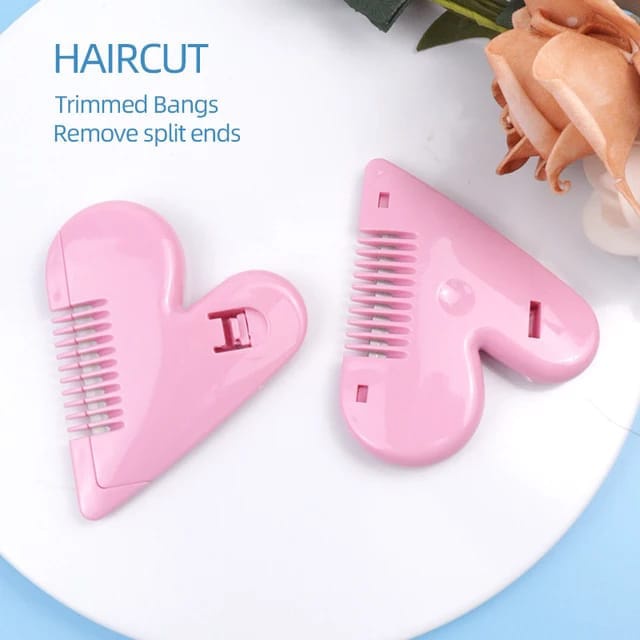 Sisir Potong Poni Anak / Cutter Sisir Simple Bentuk Hati  F985