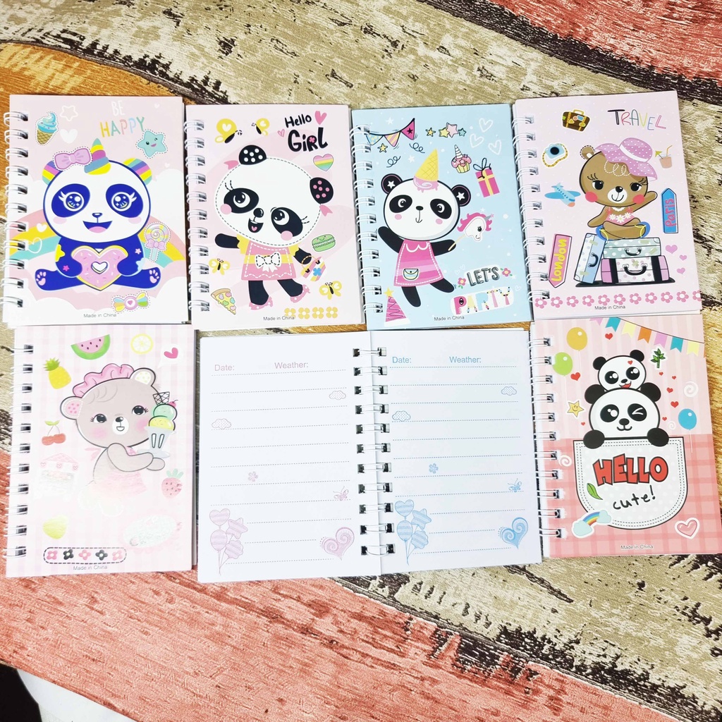 NOTEBOOK RING MINI KARTUN FULL MOTIF LUCU A7 / BUKU TULIS NOTEBOOK / BUKU KECIL NOTEBOOK AESTHETIC