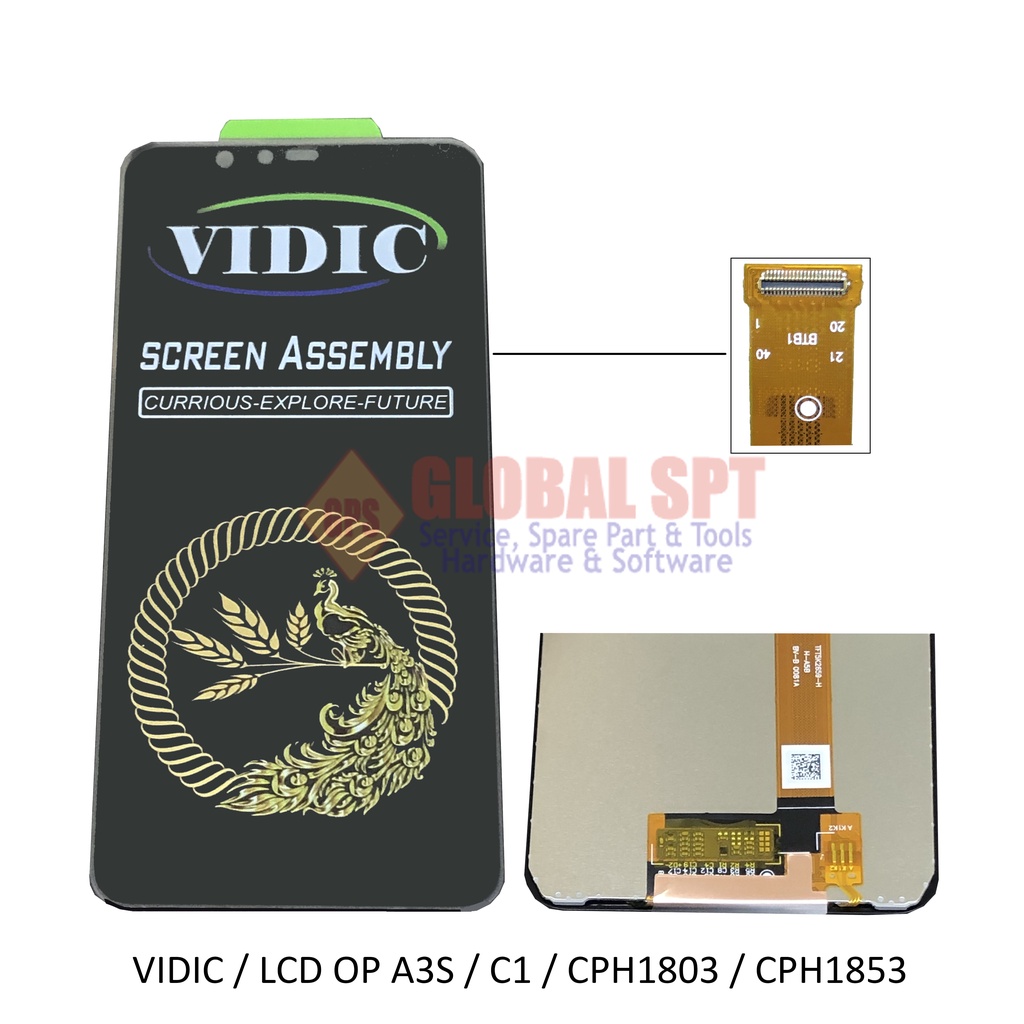 VIDIC / LCD TOUCHSCREEN OPPO A3S / C1 / 2 / CPH1803 / CPH1853 UNIVERSAL