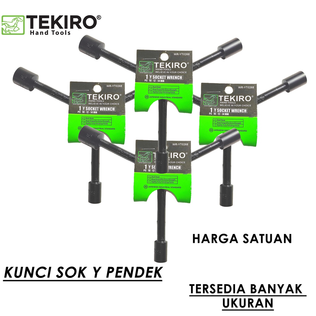 TEKIRO KUNCI SOK Y PENDEK 8-9-10, 8-10-12, 10-12-14, 12-14-17 ORI