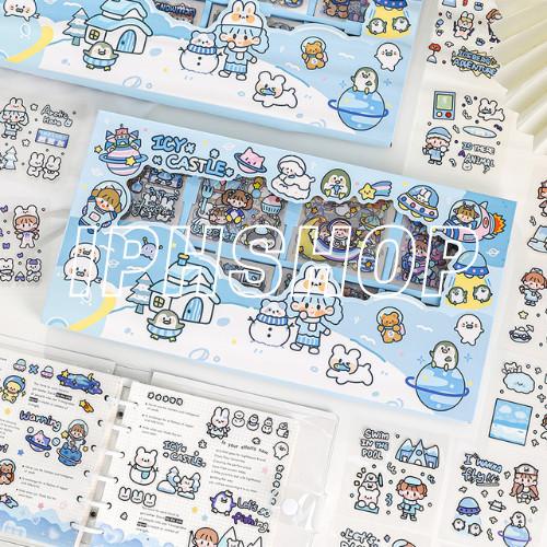 

200 Lembar Stiker PVC Motif Kartun Lucu Untuk Dekorasi Scrapbook