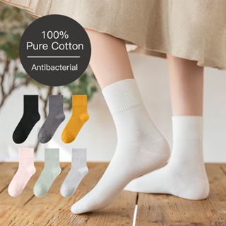 Soft Plain Color Calf Socks 8758