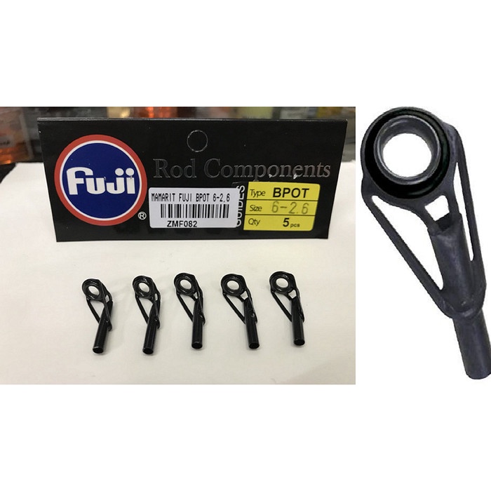 Top Ujung Ring Guide Fuji Black Pot Japan Size 6 8 10 12 - 6 X 1.8 - Toko Kami Sedia Ujung Ring Jora