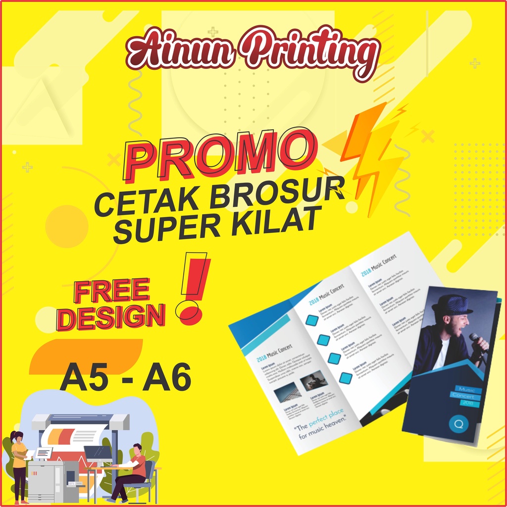 Cetak Brosur A4,A5,A6 Murah Cetak Brosur Cepat Cetak Brosur Tanpa Minimal 1 sisi 2 sisi cetak brosur