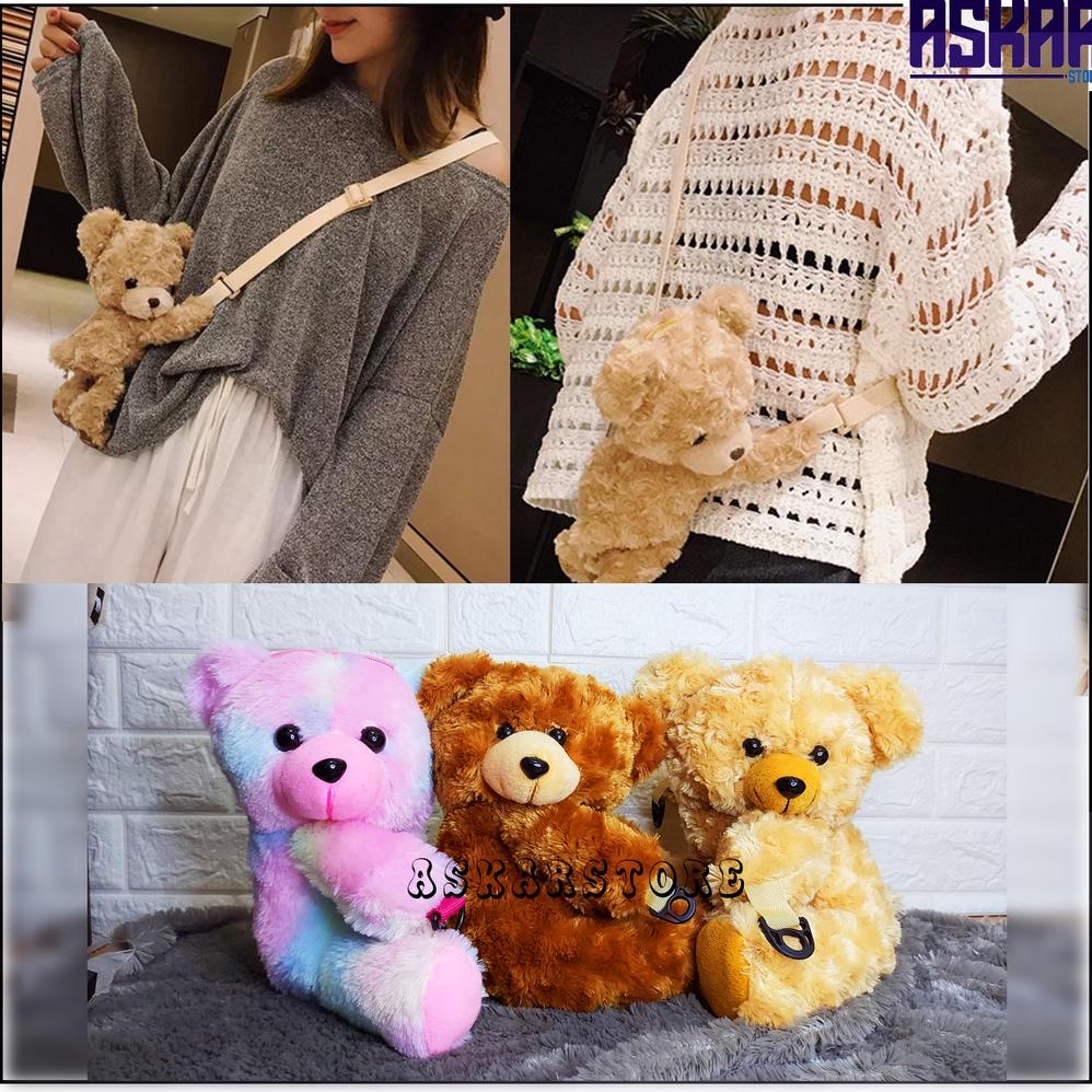 PROMO Tas boneka selempang korea beruang lucu - tas boneka anak lucu MURAH