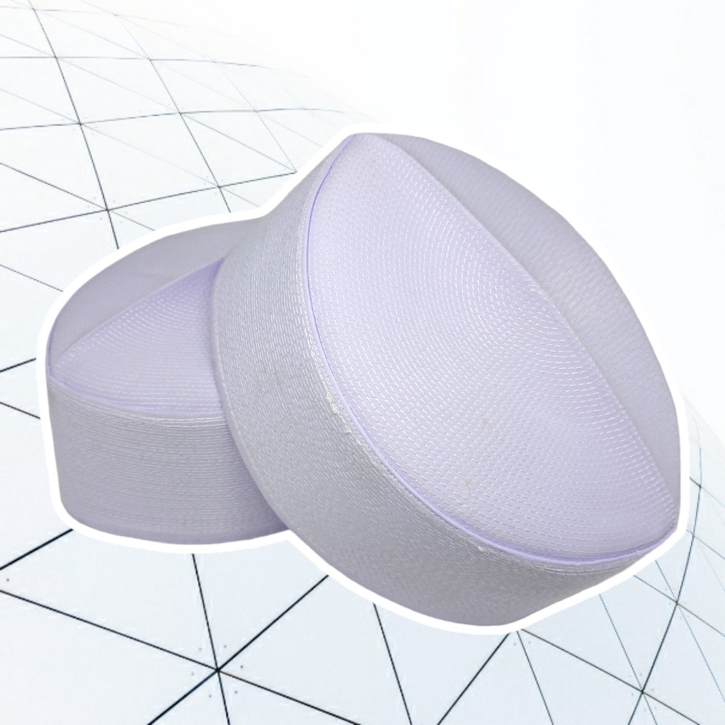 Peci Kopiah Habib Putih / Peci Adzikro Pendek / Kopyah Adzikro / Kopiah Adz Dzikro / Peci Adzikro Pu