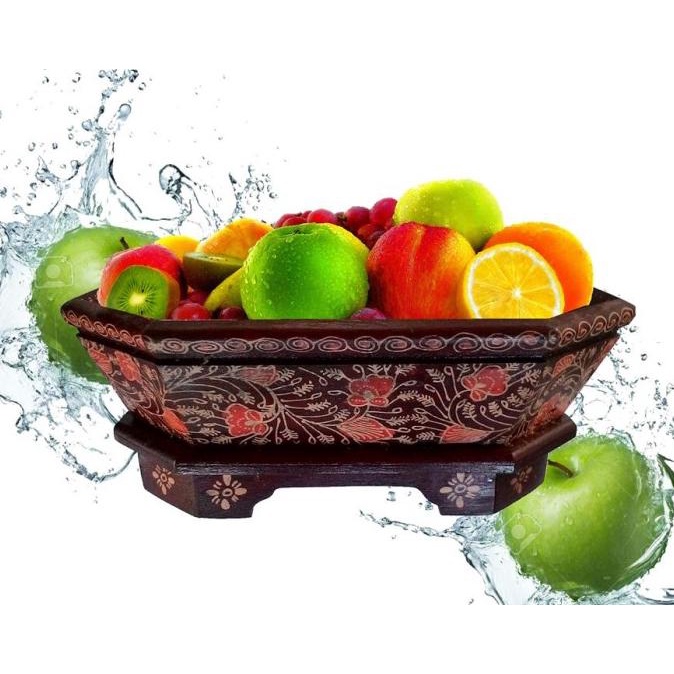 "'''] TRAY KAYU BATIK/ PIRING SAJI BUAH (CB01)