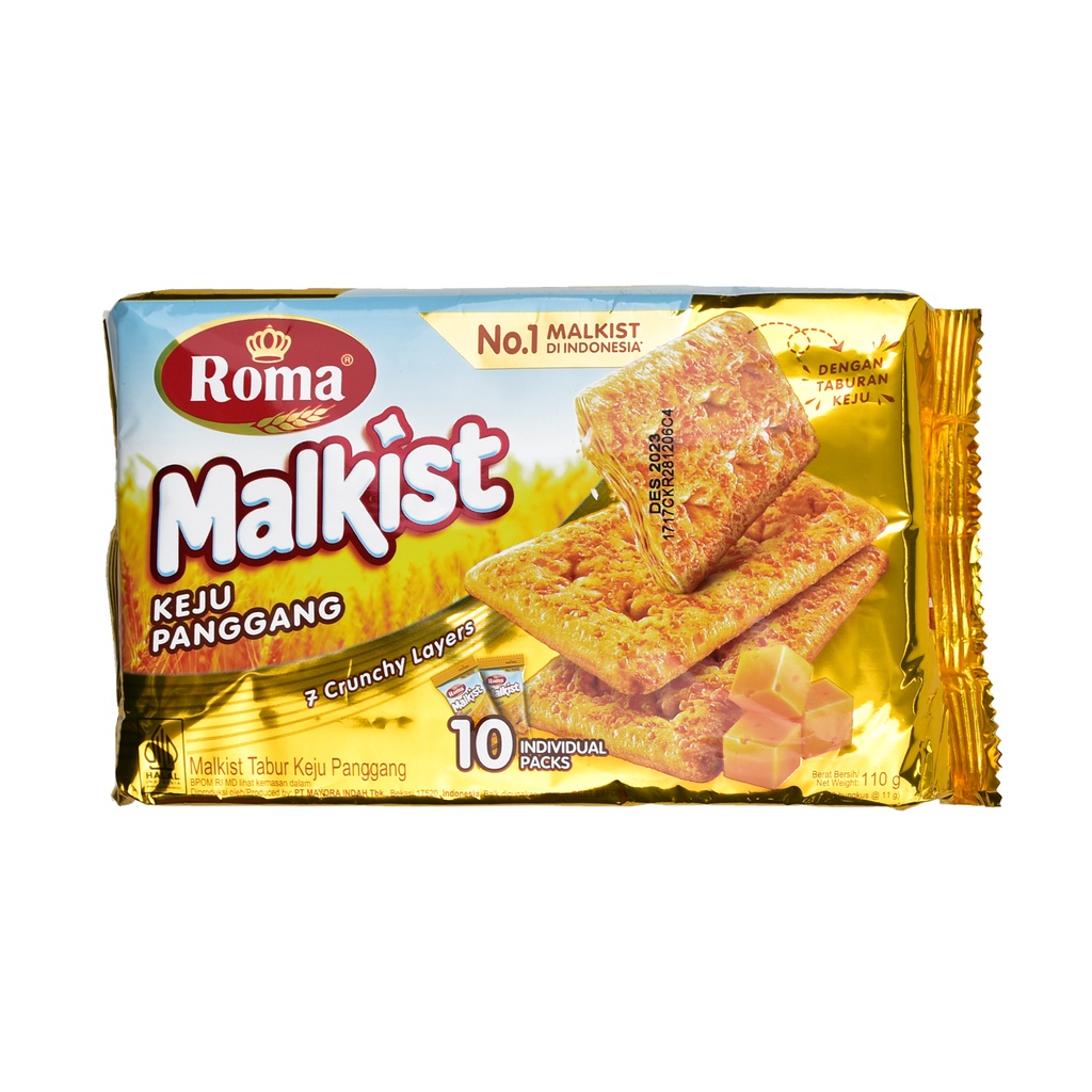 

BISKUIT ROMA MALKIST KEJU PANGGANG BISCUIT ISI 10'S @11GR