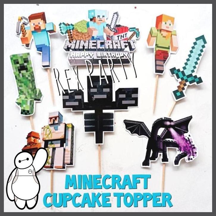 

(REXP) MINECRAFT CUPCAKE TOPPER/TOPPER CUPCAKE MINECRAFT/MINECRAFT TOPPER