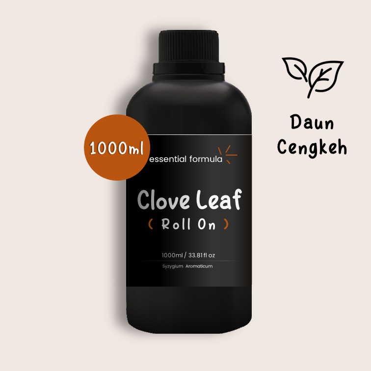 1L Organic Clove Leaf Essential Oil Roll On Daun Cengkeh Murni 100%