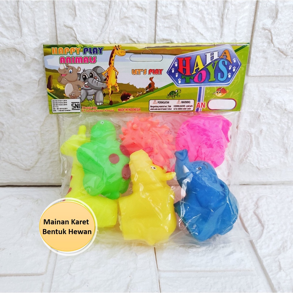 Mainan mandi bayi karet bunyi cit cit hewan bebek mengenal warna