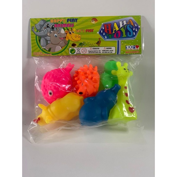 Mainan mandi bayi karet bunyi cit cit hewan bebek mengenal warna