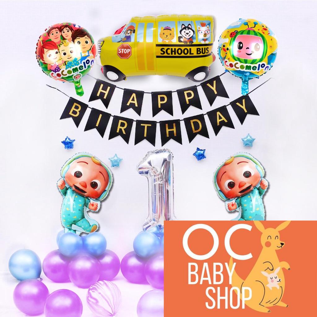 Paket Dekorasi Balon Ulang Tahun Anak Cocomelon