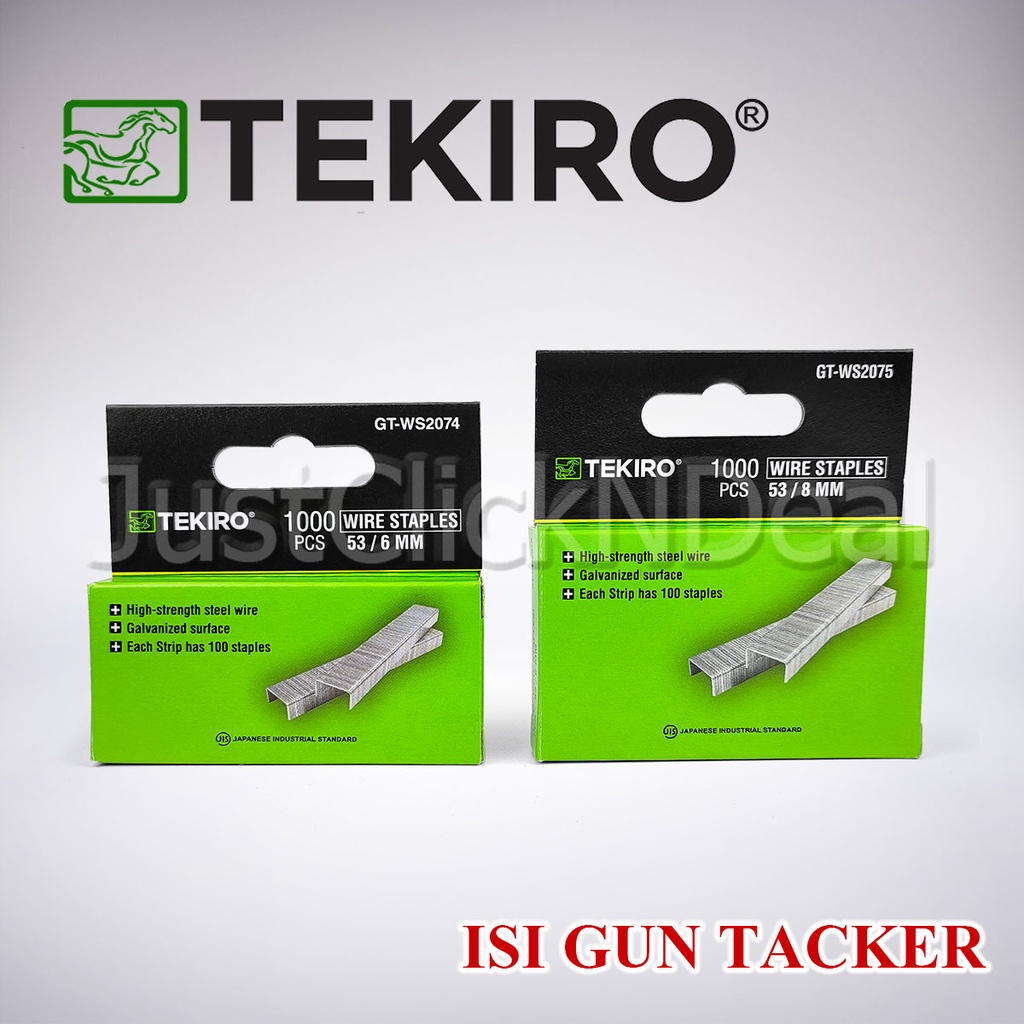 

Tekiro Isi Stapler Tembak Gun Tacker Refill 53 / 6 - 8 mm Wire Staples
