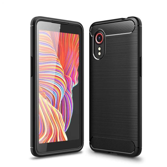 Armor Carbon Tpu Case Samsung Galaxy Xcover 5 - Casing Black Soft Fit
