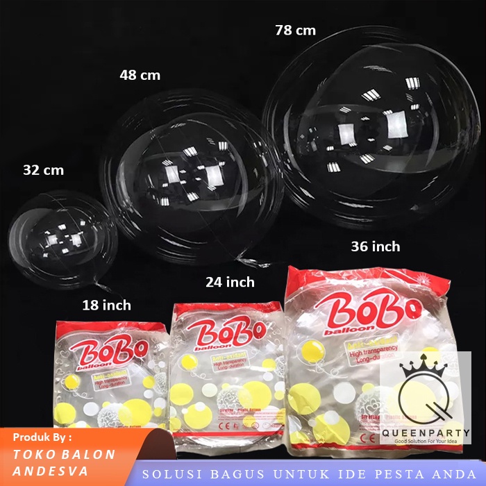 balon bobo tranparan / balon pvc transparan per pack / balon bobo pvc bening clear bobo / balon deko