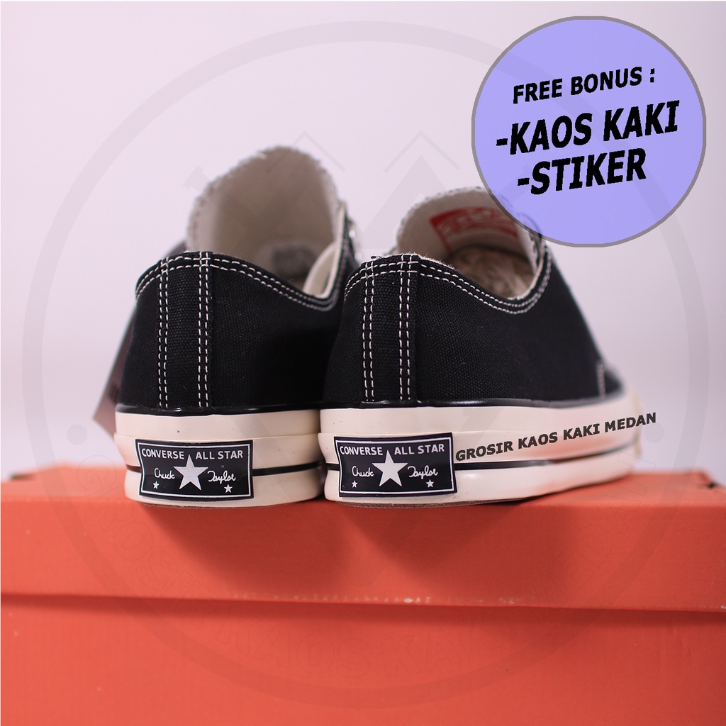 Diskon Terbatas Sepatu Converse 70s Low Black White All Star