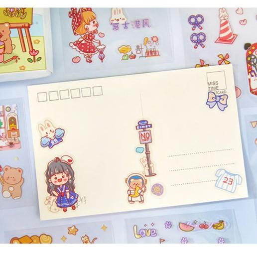 

New Sticker Aesthetic 100 Pcs/Cute/Tumblr/Diary Planer Stiker Anti Air