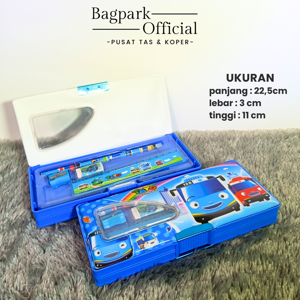 KOTAK PENSIL MAGNET MOTIF KARTUN LUCU PENSIL CASE IMPORT KOTAK PULPEN TEMPAT ALAT TULIS ADA TEMPAT SERUTAN + PENGHAPUS + PENGGARIS TERBARU