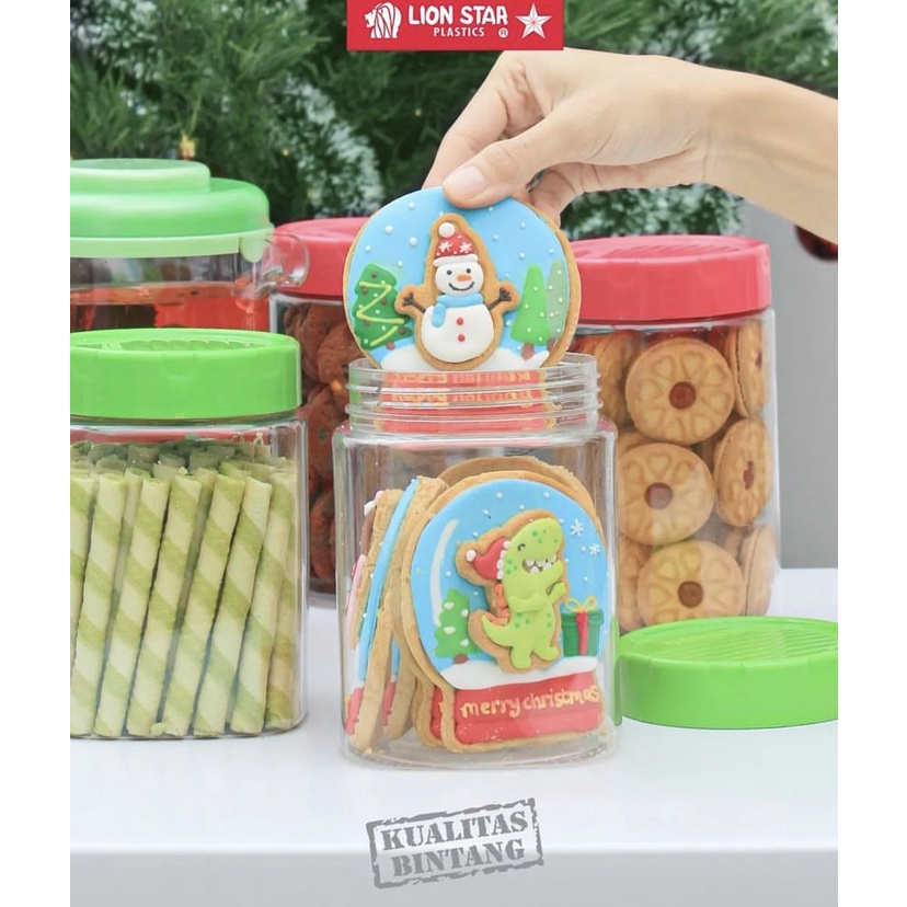 ( BISA COD ) PROMO Lion Star Toples Dexa Pot PP PP-25/23 / Toples Plastik Polos / Tempat Cemilan / Food Storage / Wadah Makanan / Toples Lebaran / Tempat Snack / Toples Murah Berkualitas / Tempat Makanan