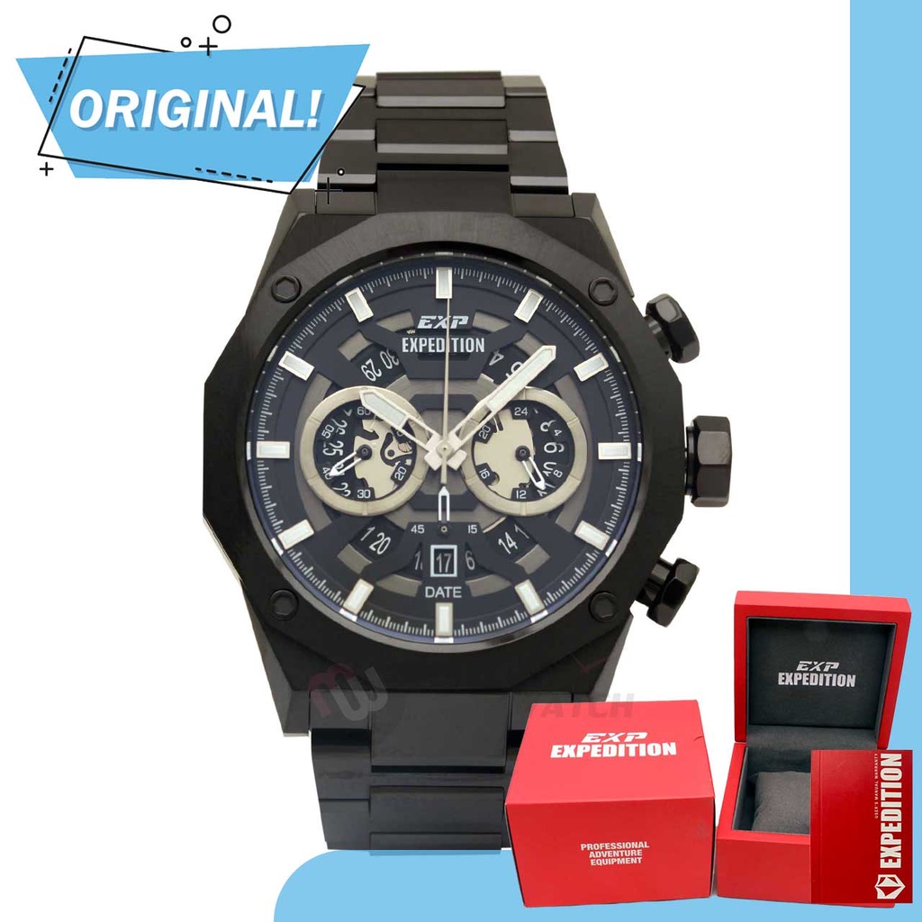 Jam Tangan Pria Analog Expedition 6834MC E6834 E 6834 MC 6834 MCBIPBA Original Garansi Resmi