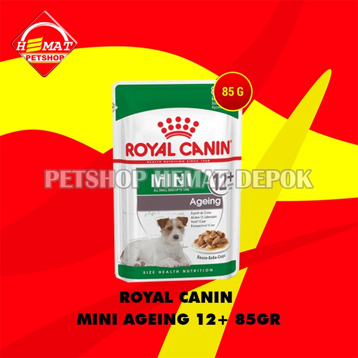 Makanan Anjing Royal Canin Mini Ageing 12+ Dog food Adult 85 Gram