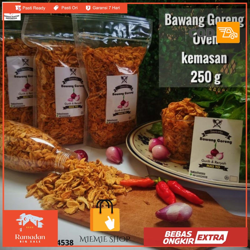 

bawang goreng oven 250 gram no minyak