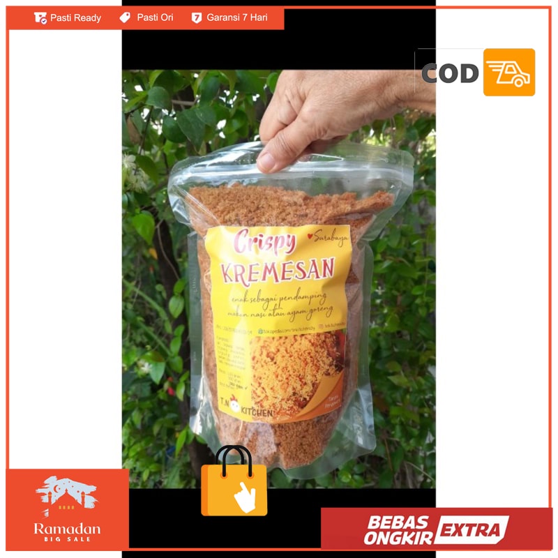 

Kremesan Sari Ayam Kremes Asli Khas Surabaya 250gr / seperempat kilo