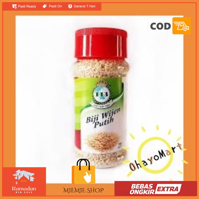 

113 satu satu tiga Biji Wijen Putih / Wijen / sesame 55g