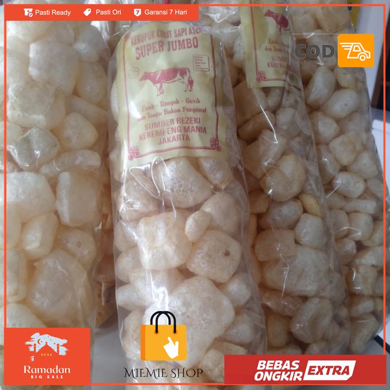 

Kerupuk Kulit Sapi Super Jumbo 150gr