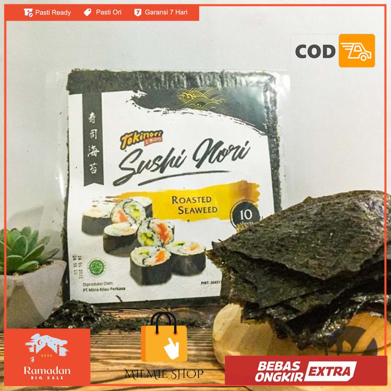 

Sushi Nori Tokinori Seaweed Rumput Laut 10 sheets/lembar