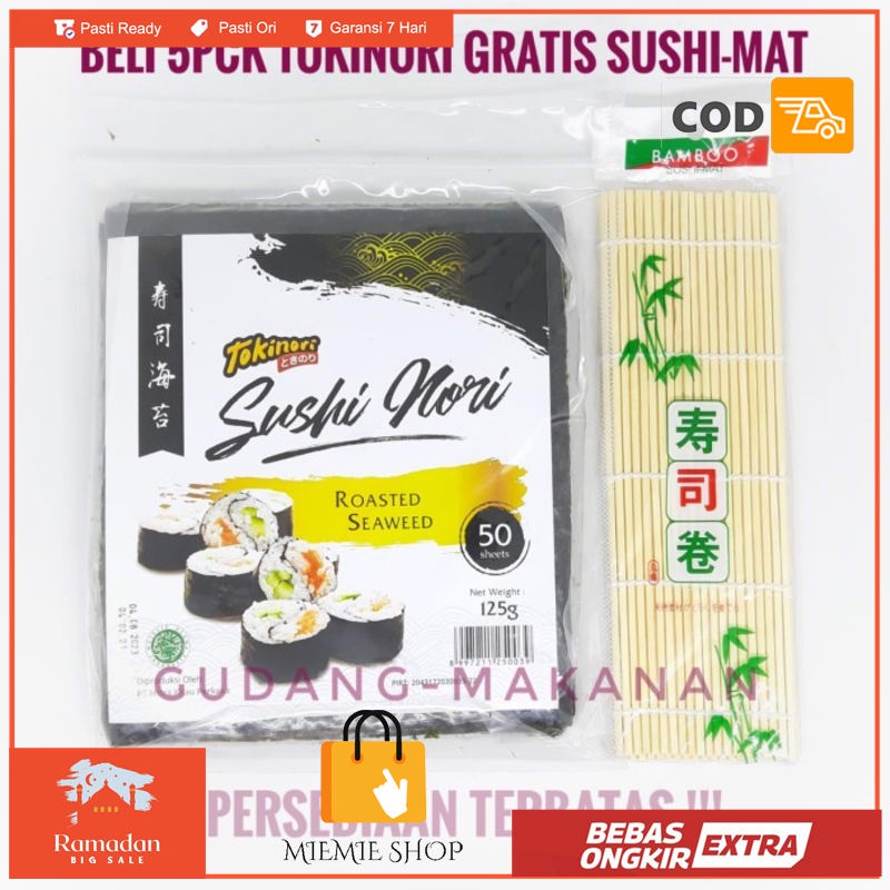 

Tokinori 50 Sheets / Sushi Nori Halal