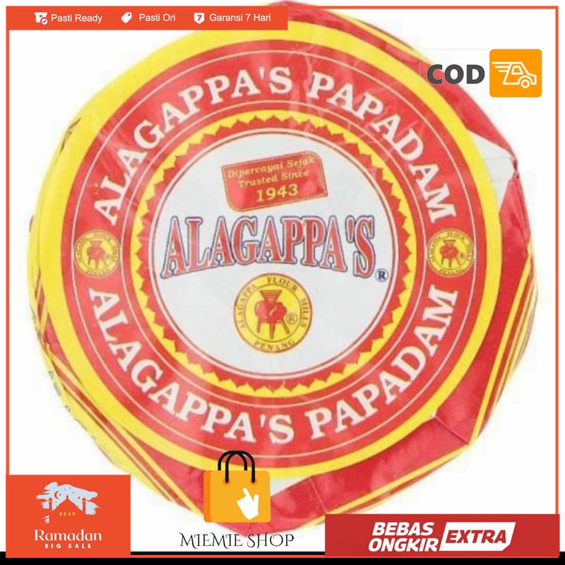 

ALAGAPPAS APPLAM / PAPPADAM/ KERUPUK INDIA/100 GRAM