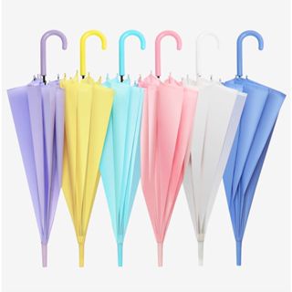 SS Payung Transparan Style Korea Jepang Polos Warna Warni Payung Lipat Bening Cantik Payung Rainbow Umbrella Fashionable Candy Color Import Murah