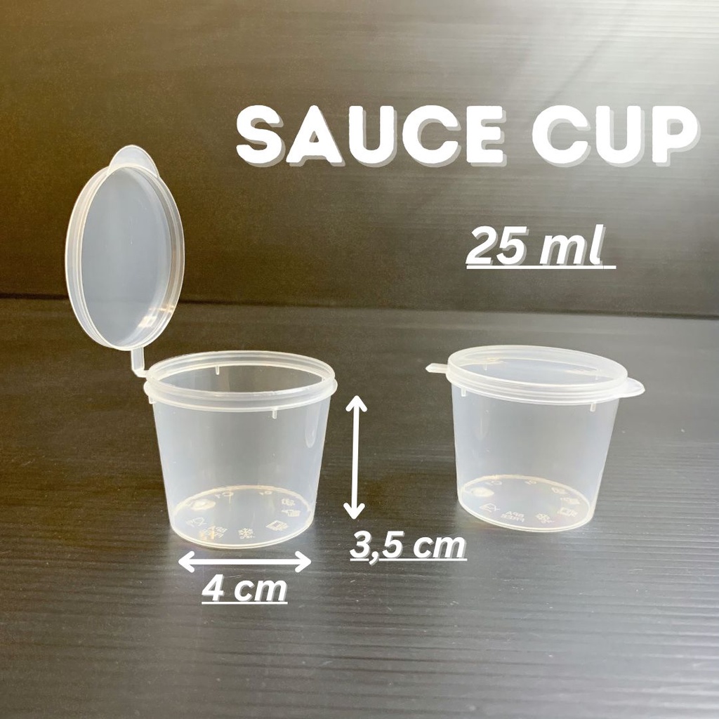 Tempat saos plastik / saus sambal kecap cup 25 ml / 35 ml / 100 ml / 150 ml