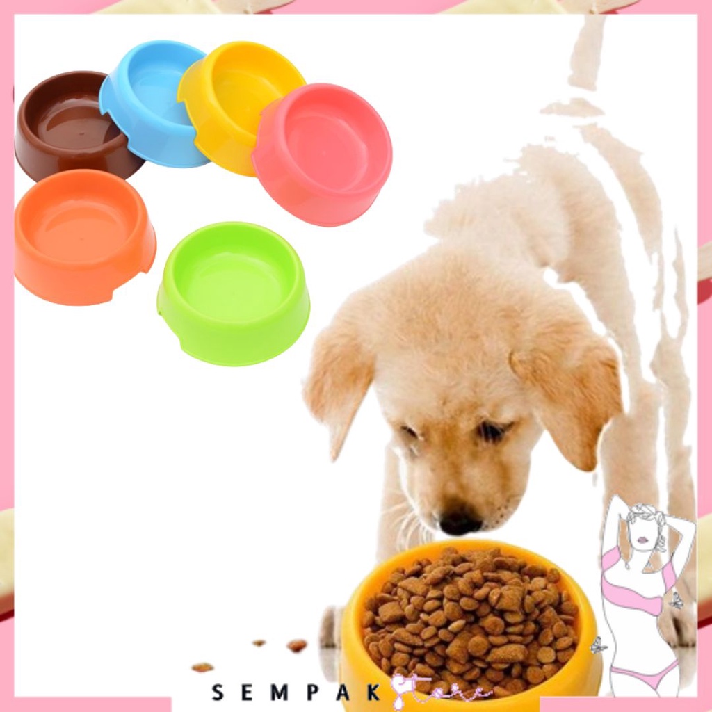 SS Tempat Makan Kucing Mangkok Minum Hewan Doggy Lucu Mangkok Makan Hewan Single Pet Food Bowl Import Murah