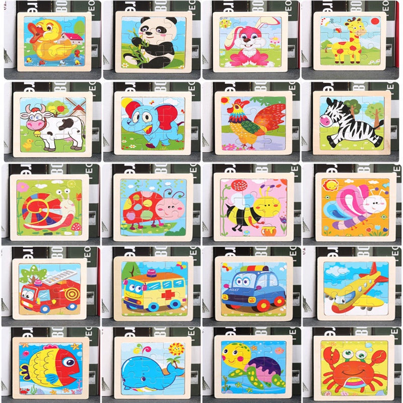 SS PUZZLE ANAK JIGSAW WOODEN PUZZLE KAYU ANAK PUZZLE ANAK KARAKTER LUCU MAINAN ANAK EDUKASI MURAH