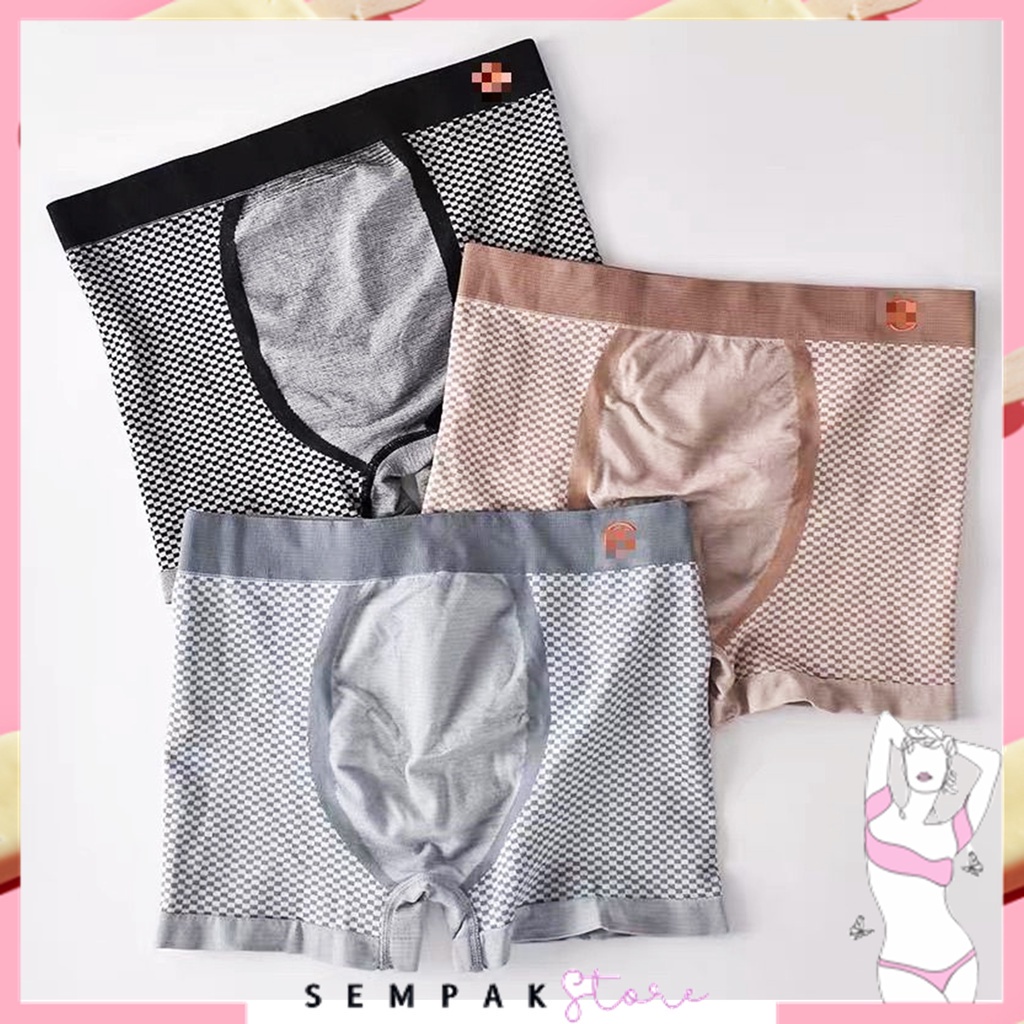 Celana Dalam Boxer Pria 6559 Motif Kotak Kotak