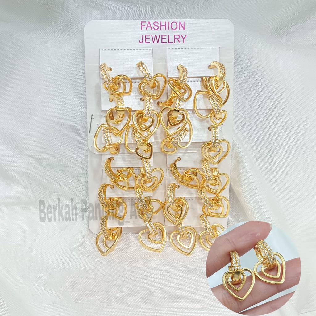 COD 12 PASANG/CHAR ANTING JEPIT JURAI MOTIF DEWASA FASHIONABLE perhiasan super berkelas fashion korea anti karat dan anti luntur