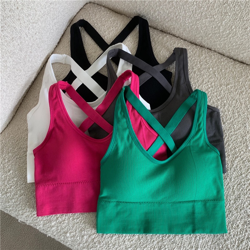 SS Bra Wanita Elastil 6662   Bra Sport Wanita 6662 BH Olahraga Push Up Tali Simpul Wanita Tanpa Kawat  Sexy Fashion Korea Import Murah