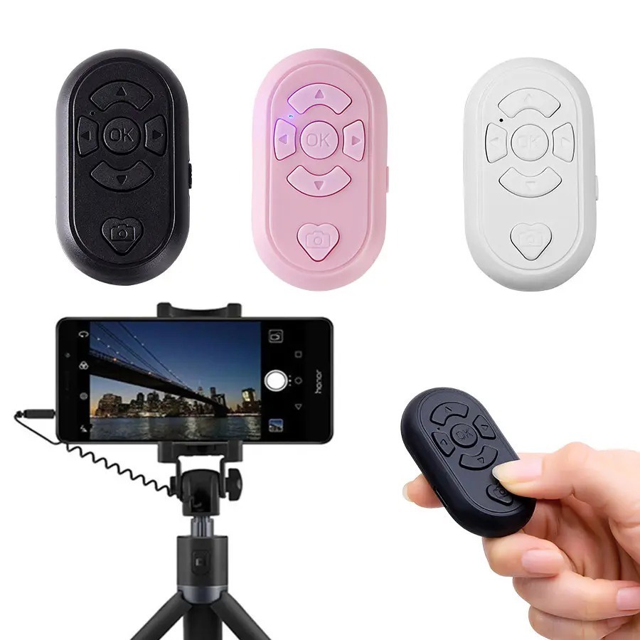 SS Remote Bluetooth Selfie V1 Remot Shutter Wireless V2 Pengendali Jarak Jauh Nirkabel Untuk Android IOS Remot Control Scroll Bluetooth