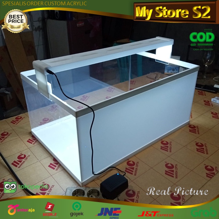 CUSTOM AKRILIK AQUARIUM TANK BENDING 60X40X28 CM