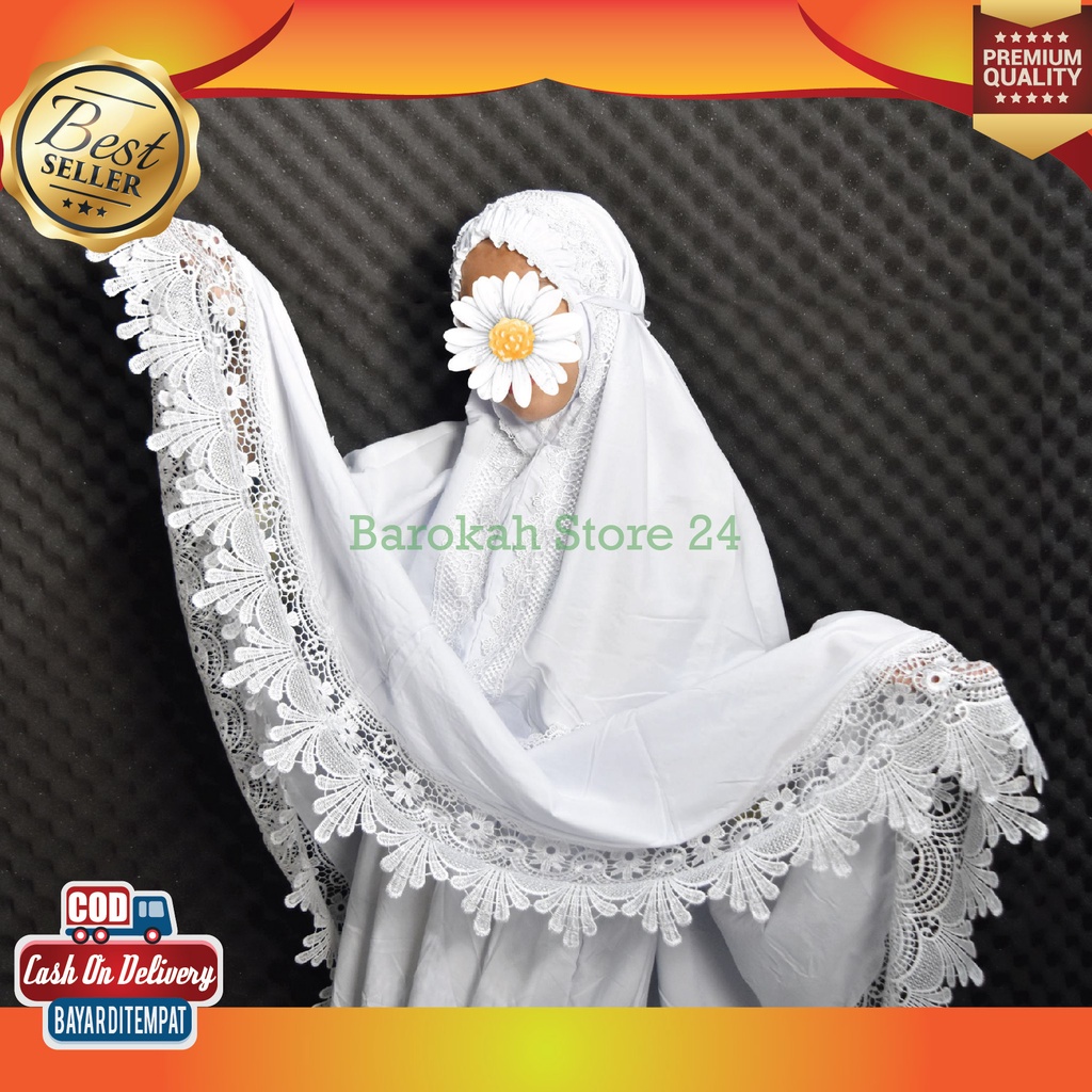 Mukena Dewasa Bordir Bahan Katun Tebal Terbaru Premium Jumbo Mukena Mikro Polos Katun Adem Mukenah M