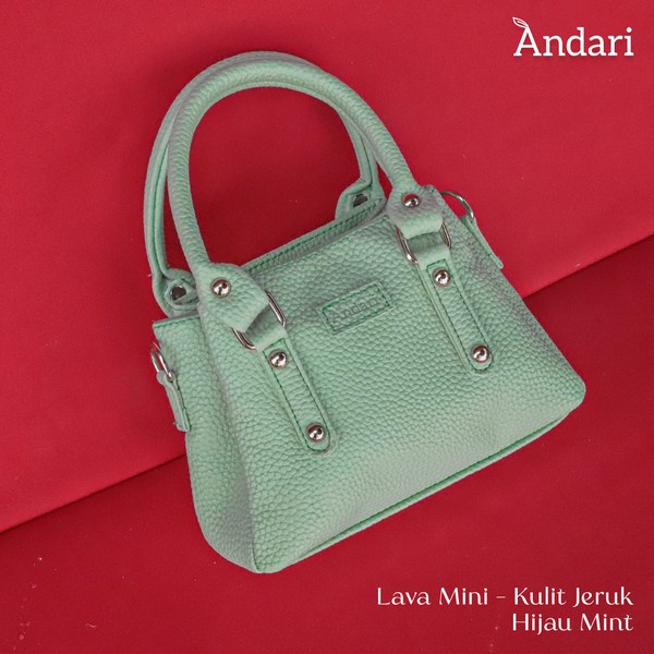 LAVA Bag Varian Kulit Jeruk - Leopard - Gold - Silver Original by Andari Tas Selempang Wanita