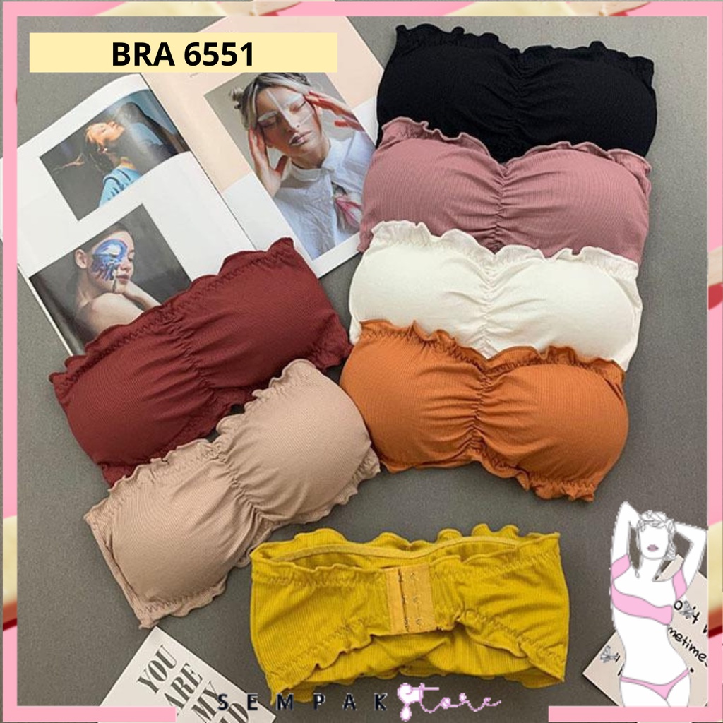 SS Kemben Wanita Tanpa Tali 6551 Bra Sport Tanpa Busa Pakaian Dalam Wanita Sexy Fashion Korea Import Murah