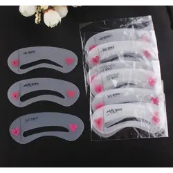 SS Cetakan Alis 3 IN 1 Mini Eyebrow Template Kit 3in1 Pencetak Alis 3 Bentuk Alis Murah Import