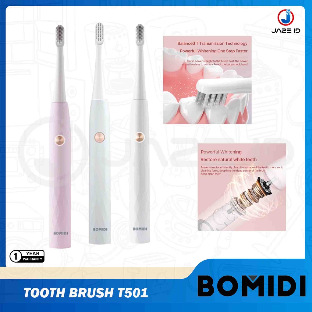 BOMIDI T501 Sikat Gigi Elektrik Elektric Toothbrush Ultrasonic