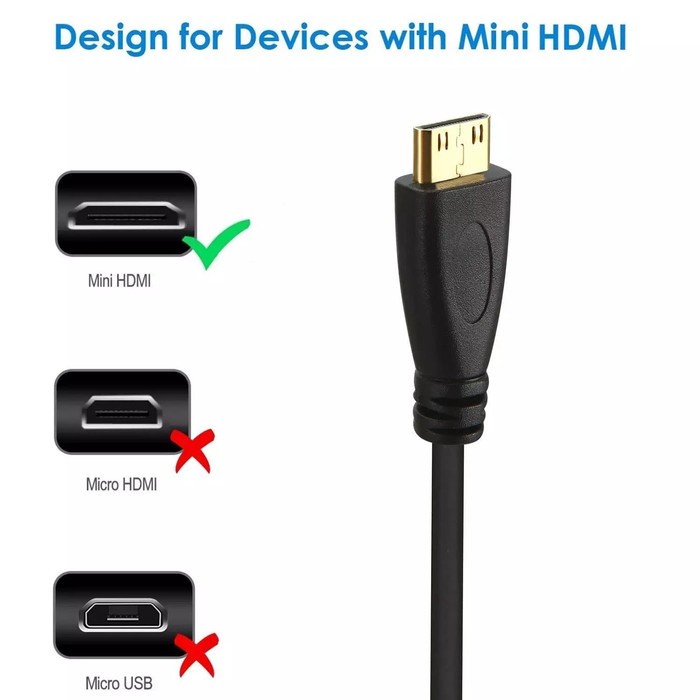 Mini hdtv to hdtv cable NB 5m m-m gold 1080p full hd  for Pc tablet laptop camera - kabel mini hdtv to hdtv 5 meter